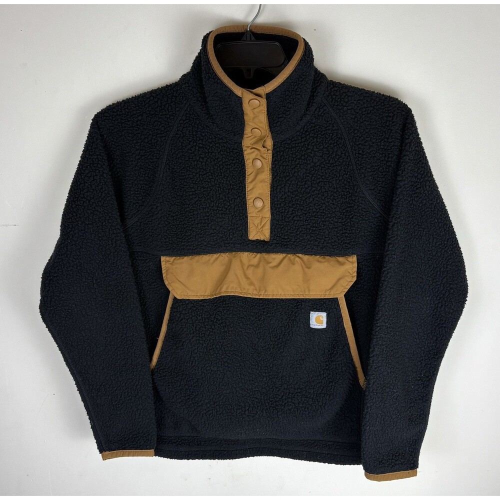 Women’s Carhartt Fleece Pullover / Jacket / Size Small / Black / Brown